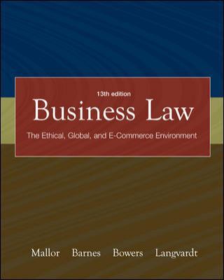 Business Law: The Ethical, Global, and E-Commer... 0072933992 Book Cover