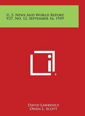 U. S. News and World Report, V27, No. 12, Septe... 1258753510 Book Cover