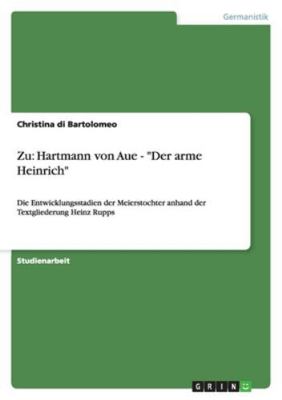 Zu: Hartmann von Aue - "Der arme Heinrich" Die ... [German] 3638762580 Book Cover