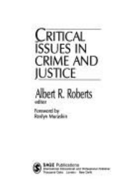 Critical Issues in Crime and Justice 0803954972 Book Cover
