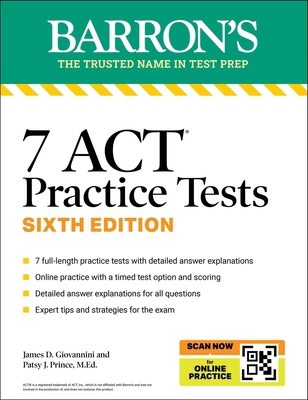 7 ACT Practice Tests, Sixth Edition + Online Pr... 150629152X Book Cover