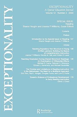 Reading: A Special Issue of Exceptionality 0805895329 Book Cover