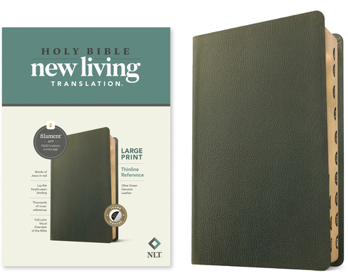 NLT Large Print Thinline Reference Bible, Filam... [Large Print] 149647418X Book Cover
