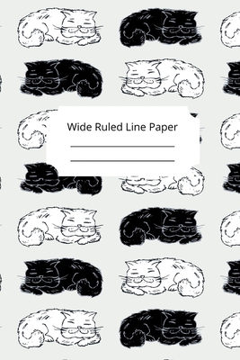 Sleep Cat Theme Wide Ruled Line Paper 1674988508 Book Cover
