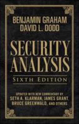 Security Analysis: Sixth Edition, Foreword by W... 0071623574 Book Cover