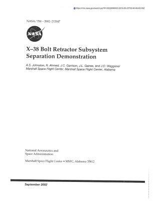 X-38 Bolt Retractor Subsystem Separation Demons... 1723774057 Book Cover