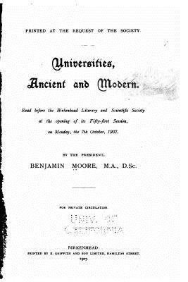 Universities, Ancient and Modern 1523812419 Book Cover