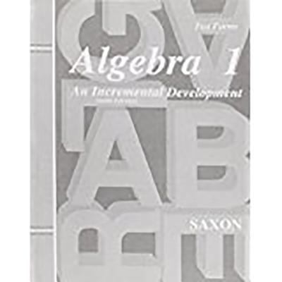 Saxon Algebra 1 Tests Only Third Edition 1565771397 Book Cover