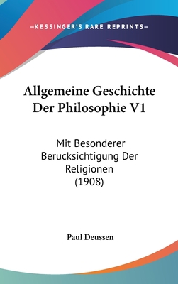 Allgemeine Geschichte Der Philosophie V1: Mit B... [German] 1162165952 Book Cover