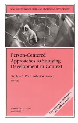 Person-Centered Approaches to Studying Developm... 0787971693 Book Cover