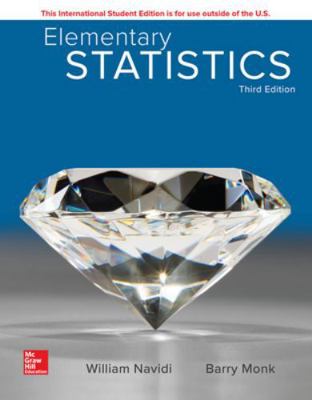 Elementary Statistics Monk, Barry 1260092569 Book Cover