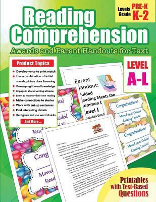 Guided Reading Comprehension Passages and Questions: Levels a - L Guided Reading Awards and Parent Handouts for Text for Prek, Kindergarten, 1st, 2nd Grade 1978237499 Book Cover