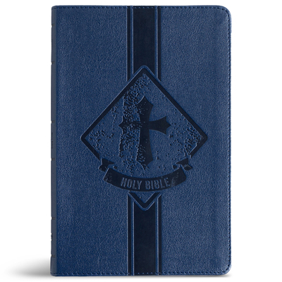 KJV Kids Bible, Thinline Edition, Navy Leathert... 1087774810 Book Cover