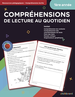 Canadian French Daily Reading Comprehension Gra... [French] 1771055502 Book Cover
