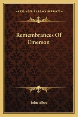 Remembrances Of Emerson 1162799137 Book Cover