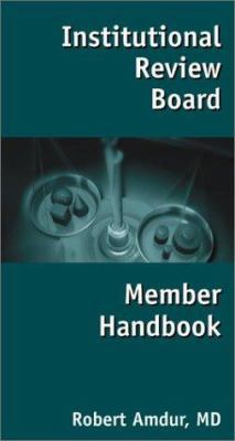 Institutional Review Board Member Handbook: . 076372257X Book Cover