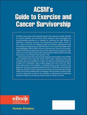 Acsm's Guide to Exercise and Cancer Survivorship 0736095640 Book Cover