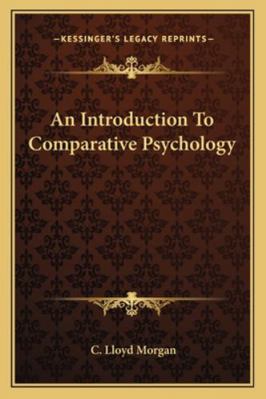An Introduction To Comparative Psychology 1162930748 Book Cover