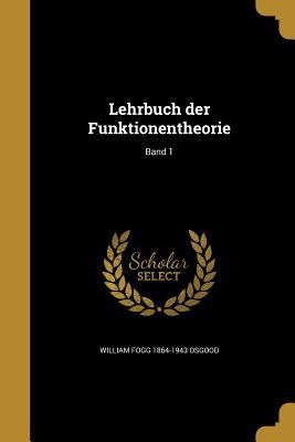 Lehrbuch der Funktionentheorie; Band 1 [German] 1371094780 Book Cover