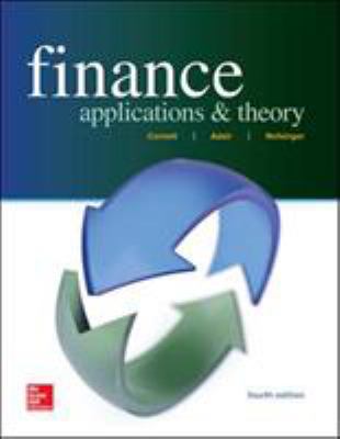 Finance: Applications and Theory 1259691411 Book Cover