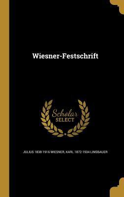 Wiesner-Festschrift [German] 1371314918 Book Cover