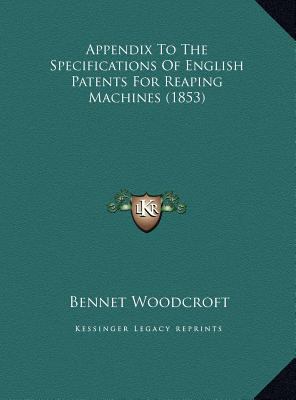 Appendix To The Specifications Of English Paten... 1169723748 Book Cover