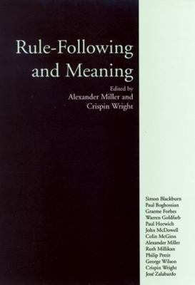 Rule-Following and Meaning 0773523812 Book Cover