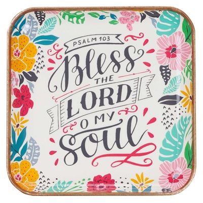 Misc. Supplies Trinket Tray Metal Bless the Lord O My Soul Book