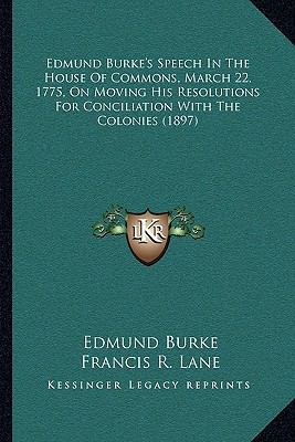 Edmund Burke's Speech In The House Of Commons, ... 1166019896 Book Cover