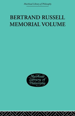 Bertrand Russell Memorial Volume 0415511062 Book Cover