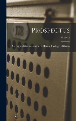 Prospectus; 1922/23 1013822196 Book Cover