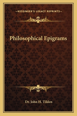 Philosophical Epigrams 1162565896 Book Cover