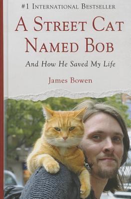 A Street Cat Named Bob: And How He Saved My Life [Large Print] 1410462307 Book Cover