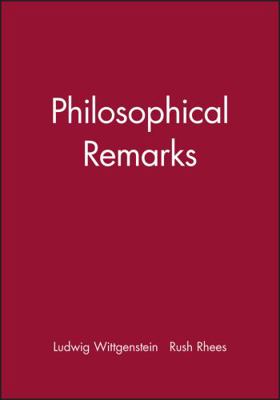 Philosophical Remarks 0631191305 Book Cover