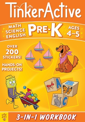 Tinkeractive Pre-K 3-In-1 Workbook: Math, Scien... 1250886007 Book Cover