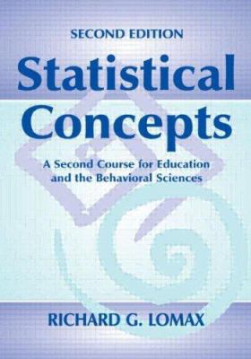 Statistical Concepts: A Second Course 0805837833 Book Cover