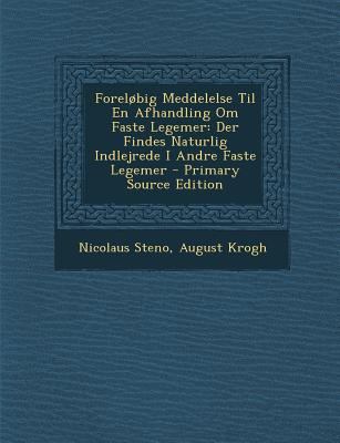 Forelobig Meddelelse Til En Afhandling Om Faste... [Danish] 1289393206 Book Cover