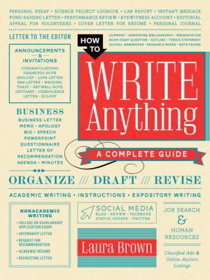 How to Write Anything: A Complete Guide 0393240142 Book Cover
