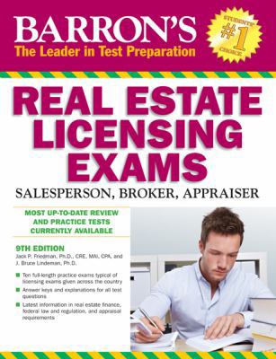 Barron's Real Estate Licensing Exams 143800219X Book Cover