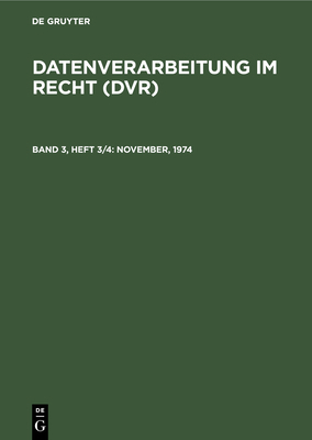 November, 1974 [German] 3112309421 Book Cover