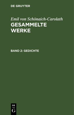 Gedichte [German] 3112342038 Book Cover