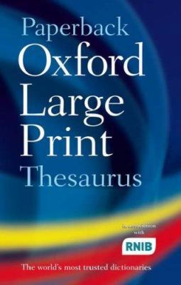Oxford Large Print Thesaurus [Large Print] 019860887X Book Cover