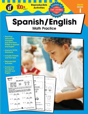 Spanish/English Math Practice, Grade 1 (The 100... 0742433013 Book Cover