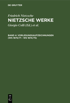 Vorlesungsaufzeichnungen (Ws 1870/71 - Ws 1874/75) [German] 311013912X Book Cover