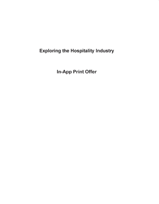 Exploring the Hospitality Industry, Loose-Leaf ... 0134745078 Book Cover