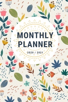 monthly planner 2020-2021: cute Notebook ,  Soft Cover, Matte Finish