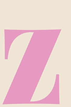 Z Dot Grid Notebook: Minimalist Modern Dotted Notebook | Personalized Monogram Letter Z Cover Design in Stylish Pink and White