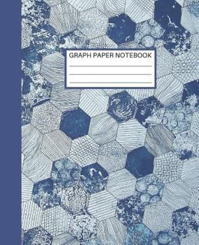 Paperback Graph Paper Notebook: Quad Ruled Graph Paper Composition Notebook for Students Math and Science Blue Geometric Shape Book