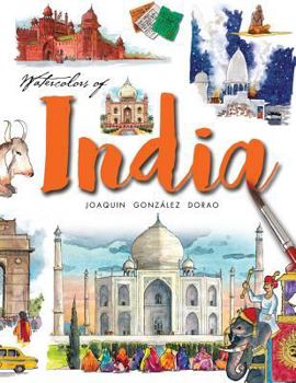 Paperback Watercolors of India Book
