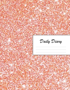 Daily Diary: Blank 2020 Journal Entry Writing Paper for Each Day of the Year | Rose Gold Glitter Effect Pattern | January 20 - December 20 | 366 Dated ... Your Life, Set Goals & Get Things Done